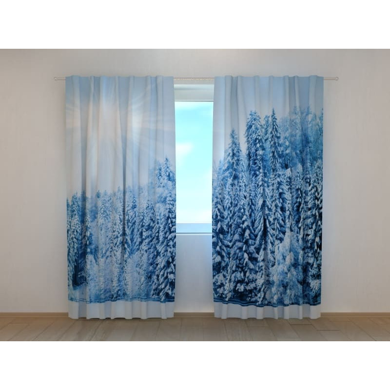 1,00 € Custom tent - Snow on the mountain fir trees