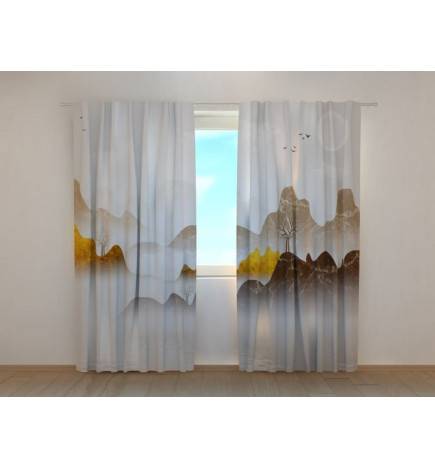 1,00 € Personalisierter Vorhang - Misty und abstrakte Berge