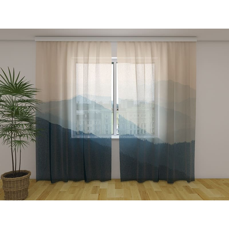 1,00 € Gepersonaliseerd gordijn - Misty Mountains