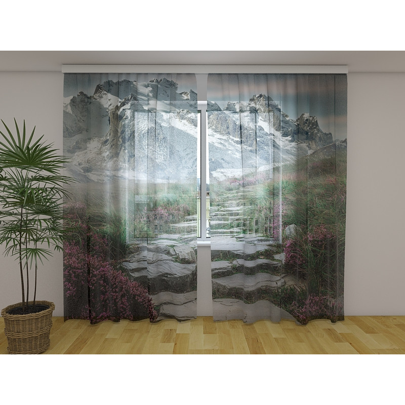 1,00 €Tenda personalizzata - Scalinata verso la montagna