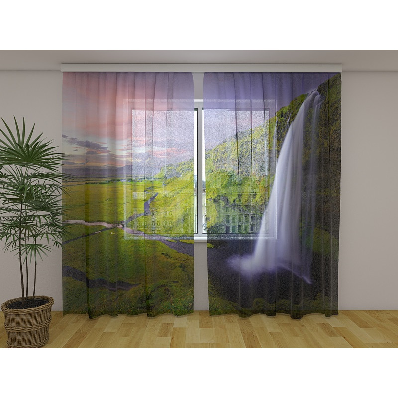 1,00 € Custom curtain - featuring Icelandic waterfalls