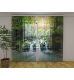 Pasūtījuma telts - ar ūdenskritumu mežā