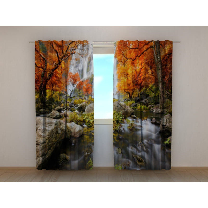 1,00 € Gordijn op maat - met de waterval in de herfst 1,00 € Gordijn op maat - met de waterval in de herfst