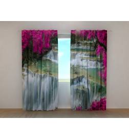 1,00 € Custom curtain - featuring a purple floral cascade