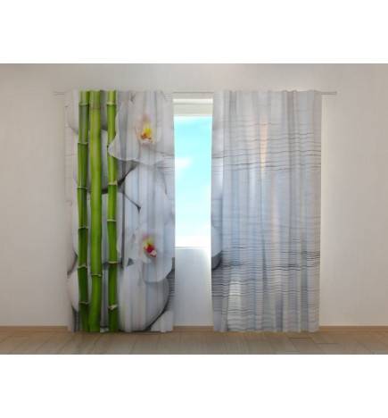 1,00 € Individualizuotos užuolaidos - bambuko ir baltos gėlės