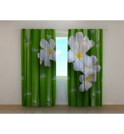 1,00 € Custom curtain - Bamboo with flowers
