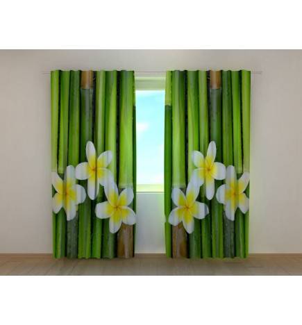 1,00 € Maßgeschneiderter Vorhang – Bambus- und Plumeriablüten