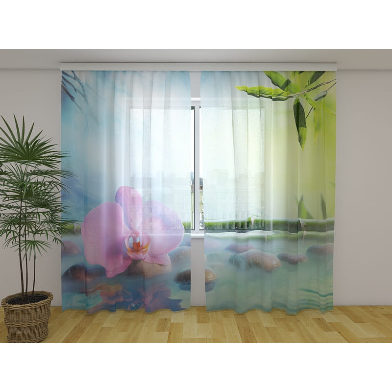 1,00 € Custom curtain - Japanese creek and orchids