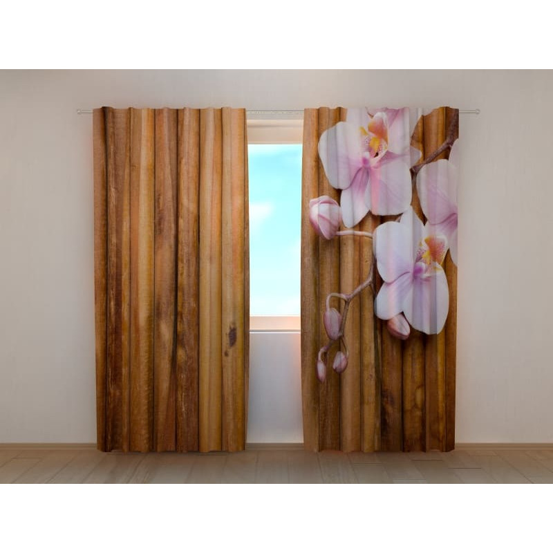 1,00 € Custom curtain - Flowers and bamboo