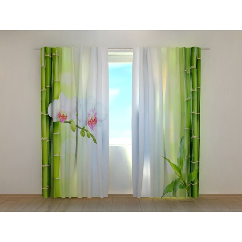 1,00 € Custom curtain - Orchids and bamboo