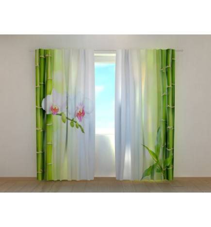 1,00 € Custom curtain - Orchids and bamboo