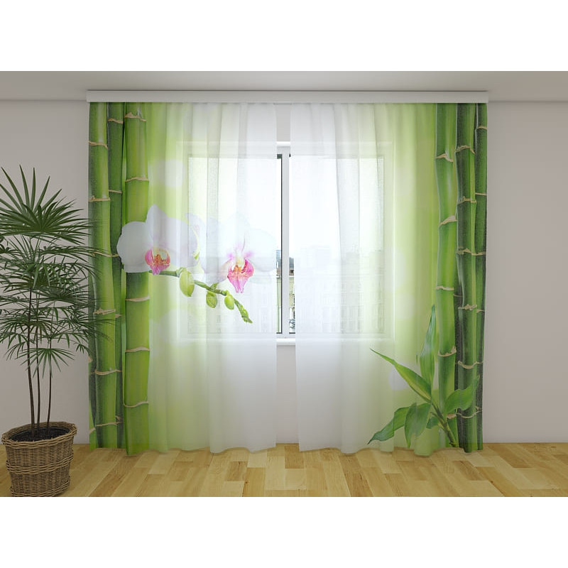 1,00 € Custom curtain - Orchids and bamboo