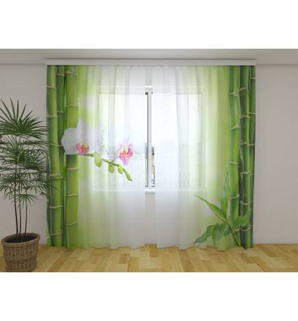 Custom curtain - Orchids and bamboo