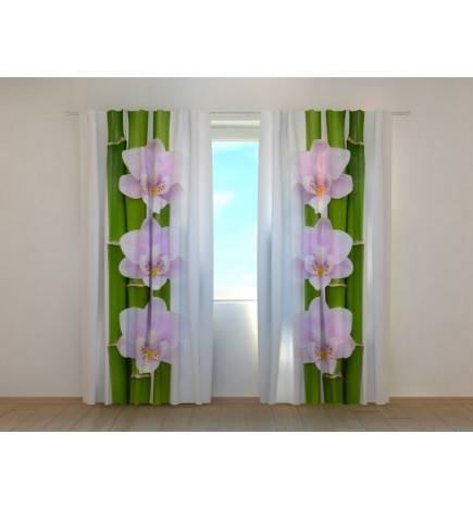 1,00 €Tenda personalizzata - Bambù con sei orchidee rosa