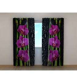 1,00 €Rideau personnalisé - avec orchidées violettes et bambou