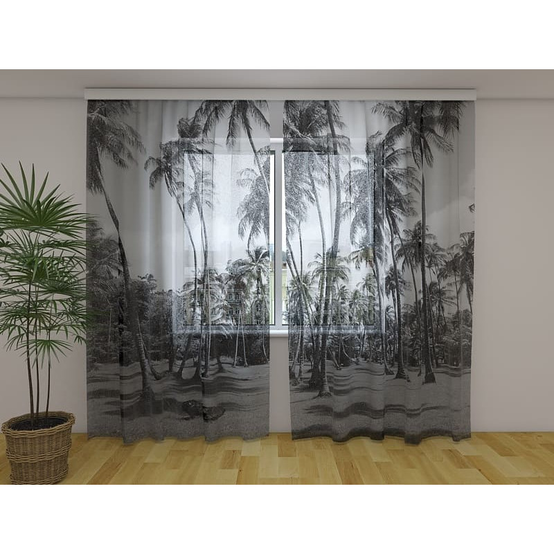 1,00 € Aangepaste tent - zwart-witte palmbomen