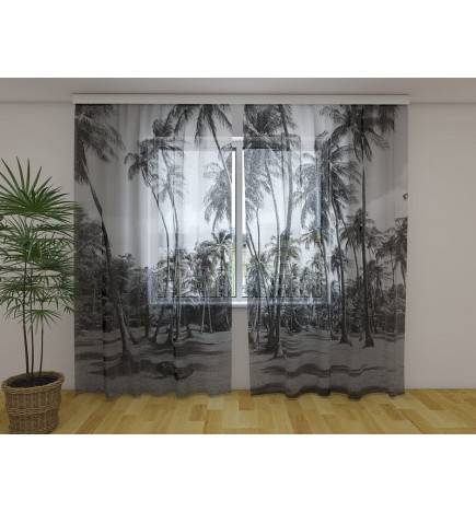 Kohandatud telk – mustad ja valged palmipuud