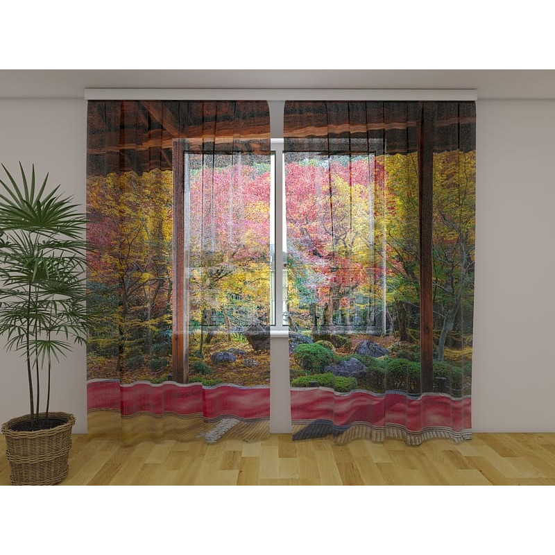 1,00 € Tent op maat - met kleurrijke en Japanse bomen