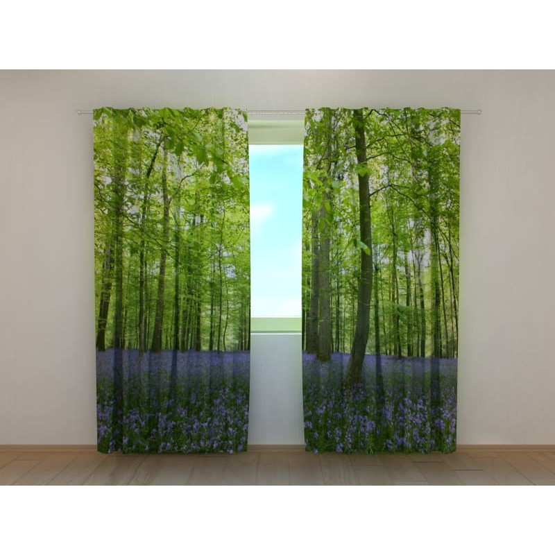 1,00 € Custom Curtain - Lavender Flowers in the Woods