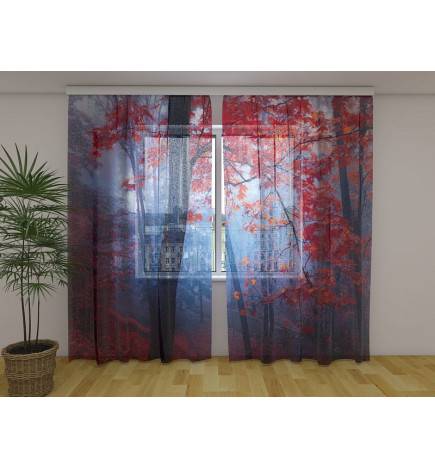 Tienda personalizada: en un bosque rojo y oscuro