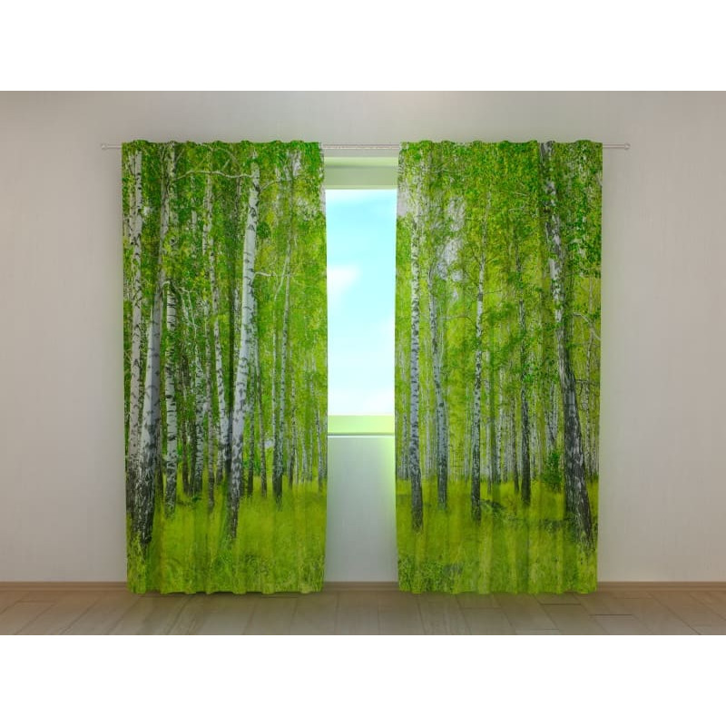 1,00 €Rideau personnalisé - Bouleaux dans les bois - ARREDALACASA