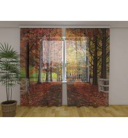 Carpa personalizada - Con la avenida arbolada en el otoño