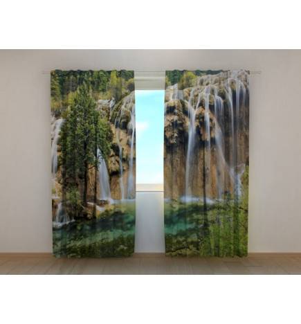 Maßgeschneiderter Vorhang – Jiuzhaigou-Wasserfälle – In China
