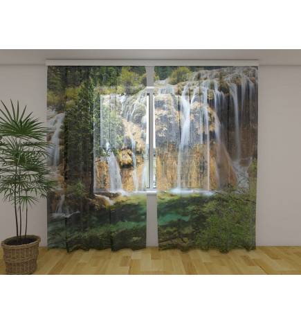 Räätälöity verho - Jiuzhaigou-vesiputoukset - Kiinassa