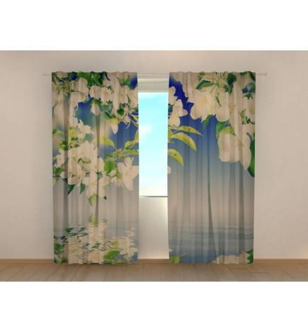 1,00 € Custom curtain - with apple blossoms by the lake