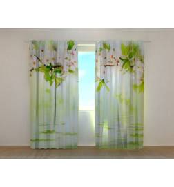 1,00 € Custom curtain - with the white flowers on the stream