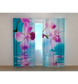 1,00 €Cortina personalizada - Flores no lago azul - ARREDALACASA