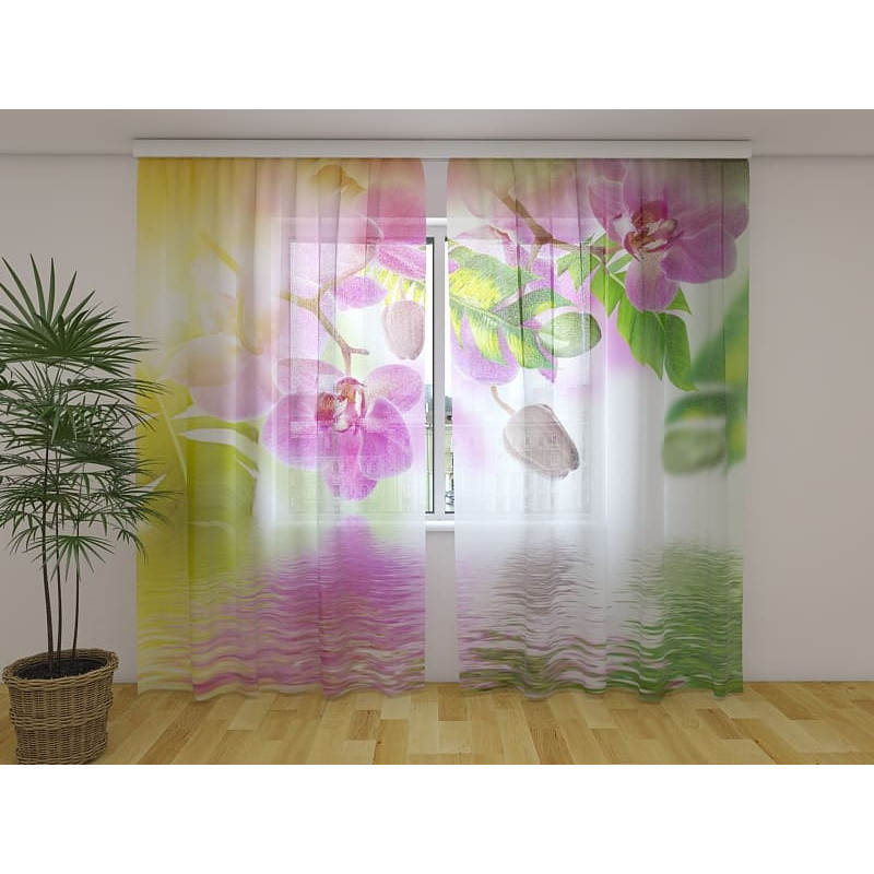 1,00 €Tente personnalisée - Avec les orchidées en fleurs au bord du lac