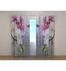 1,00 € Custom curtain - White flowers and dew