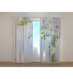 Custom curtain - With the white flowers on the lake