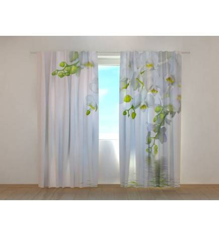 1,00 € Custom curtain - With the white flowers on the lake