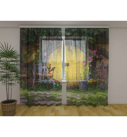 Tente sur mesure - avec la porte sur la cabane en rondins