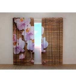 1,00 € Personalized curtain - Orchids on wood - ARREDALACASA