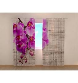 1,00 € Custom Curtain - Purple Orchids on Wood