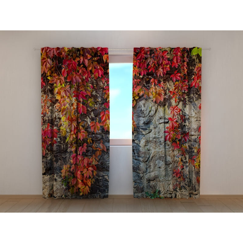 1,00 €Tenda personalizzata - Con i fiori su un muro di sassi