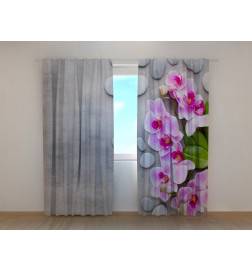 1,00 € Maßgeschneiderter Vorhang – Mit rosa Orchideen an der Wand