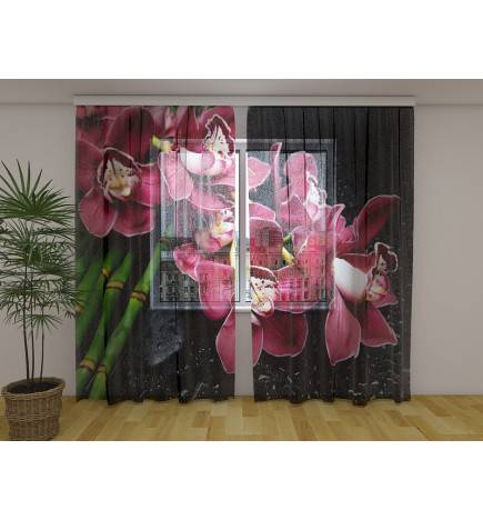 Cortina personalizada - Com bambu na noite