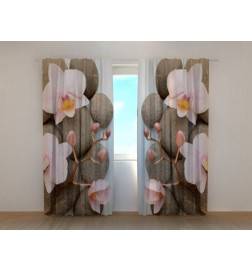 Personalized curtain - Stones and orchids - ARREDALACASA