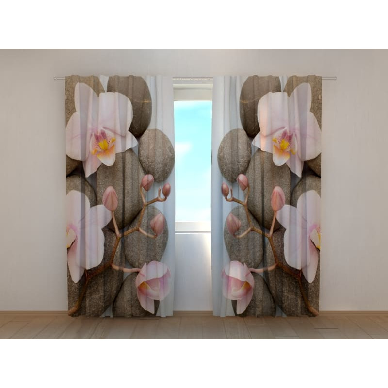 1,00 € Personalisierter Vorhang - Steine und Orchideen - ARREDALACASA
