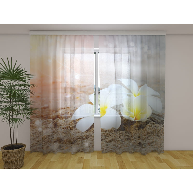 1,00 € Custom Tent - With sand and tropical flowers