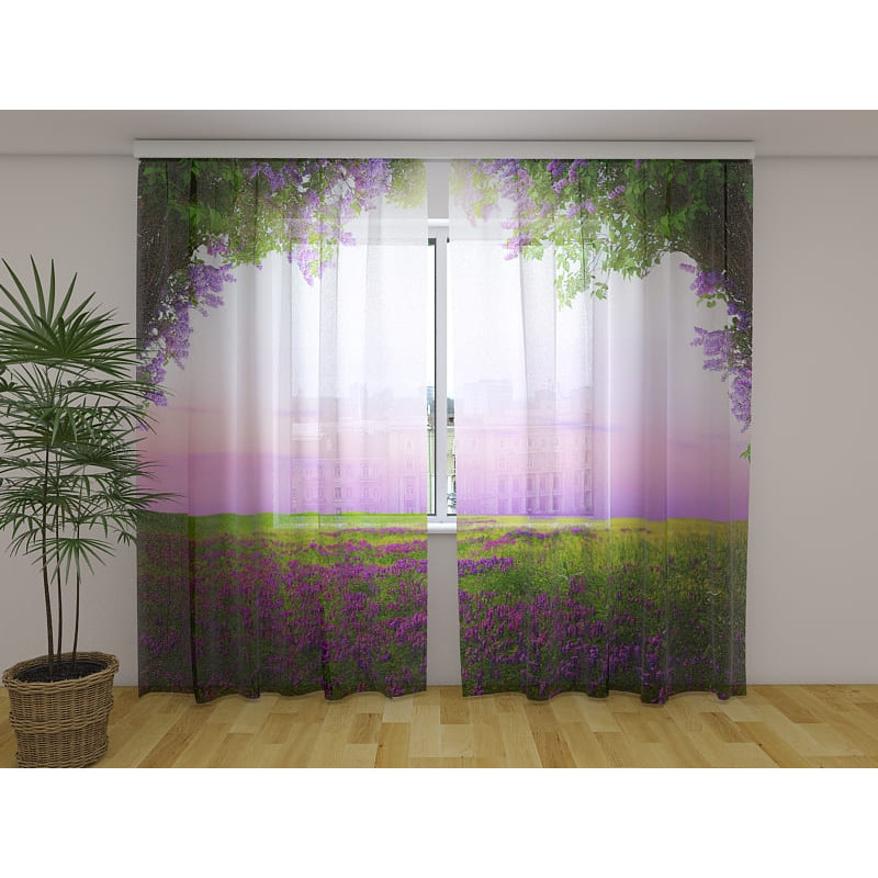 1,00 € Custom Tent - Green Meadow and Lavender Flowers