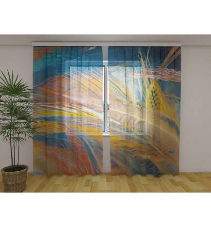 Perdeau personalizat - cu frunze maro si colorate