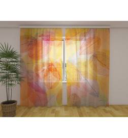 Cortina personalizada - Com folhas marrons