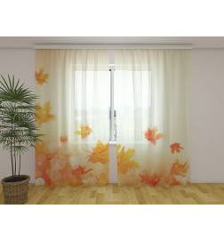 Custom curtain - With beige leaves