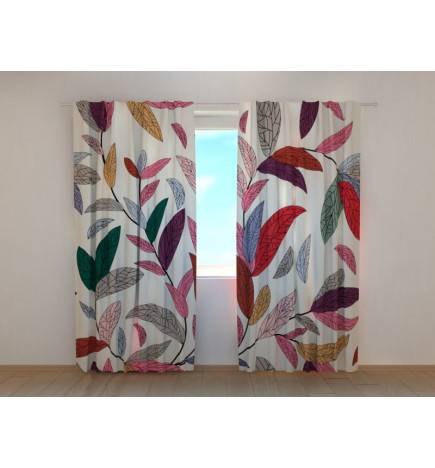 1,00 € Personalized curtain - With colored leaves
