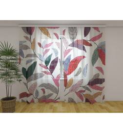 Personalized curtain - With colored leaves
